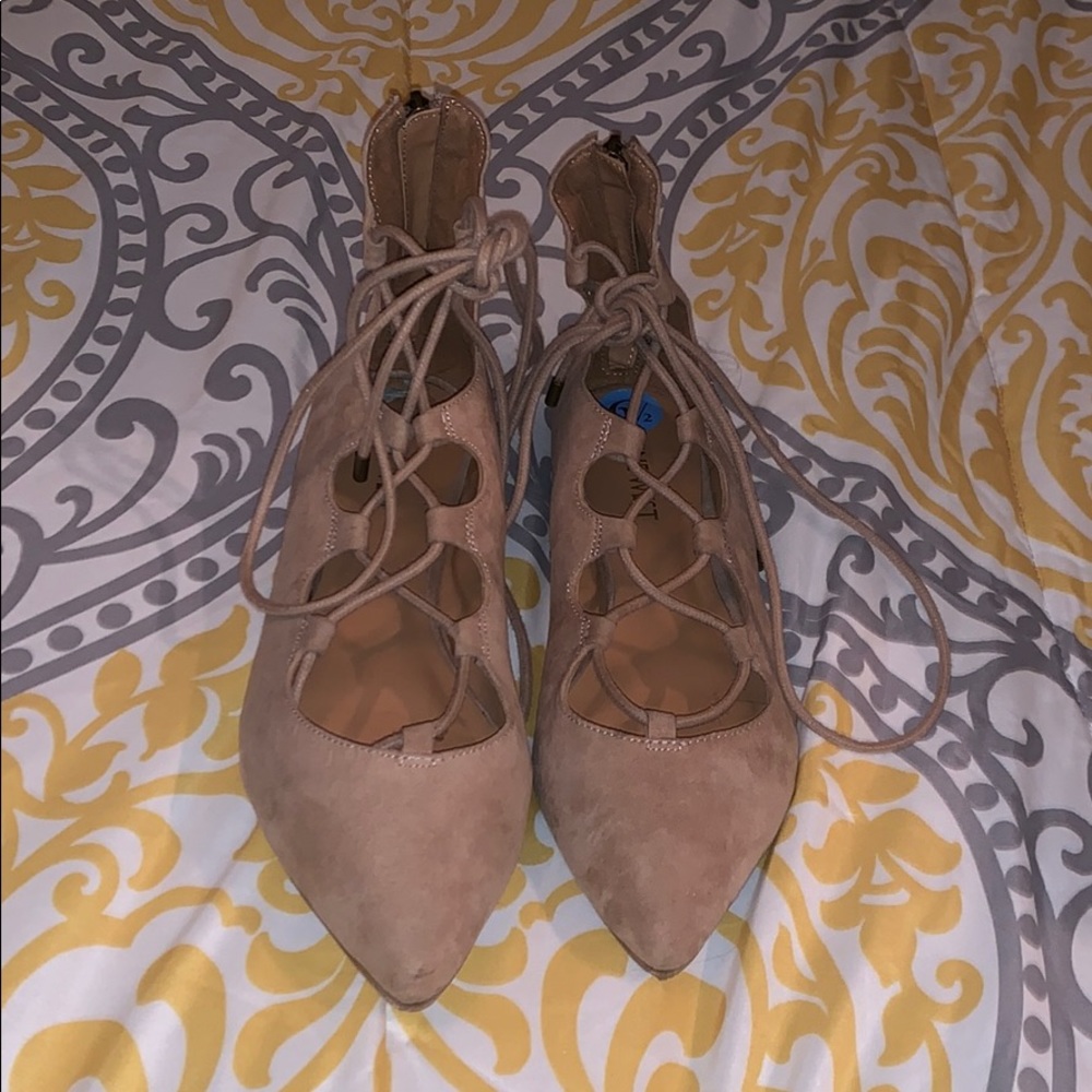 Lace up flats
